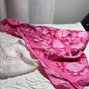 Coach Pink Patterned scarf
